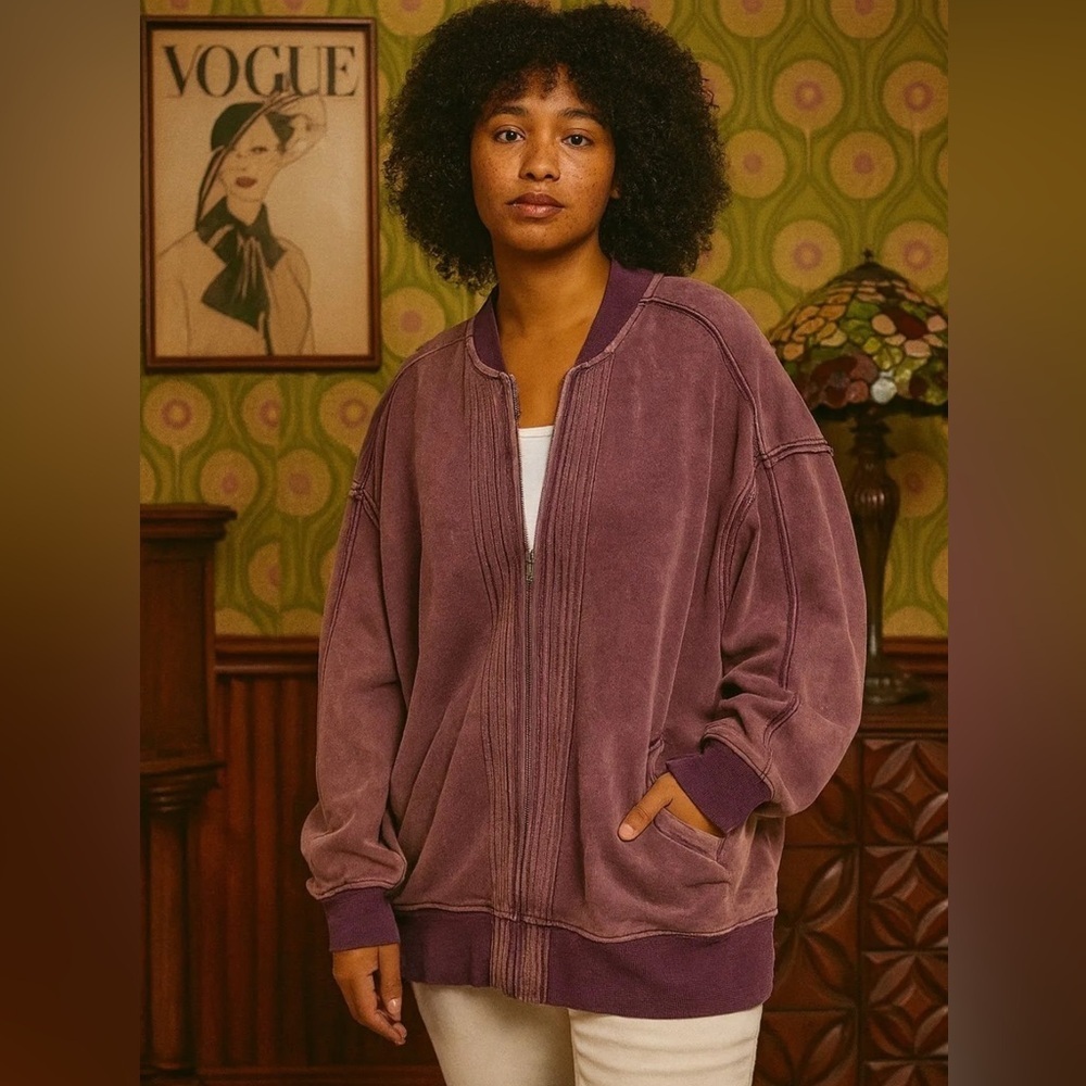 Women's Purple Bomber Jacket